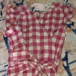 Crop top pink flannel